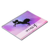 Carnet Pastel Unicorn Design Notebook Avec Votre Nom (Côté gauche)