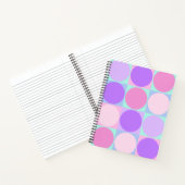 Carnet Pastel violet rose Aqua géométrique forme circulai (Intérieur)