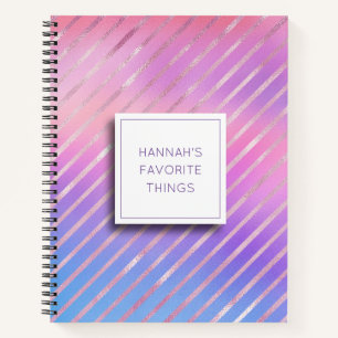 Carnet Pastels d'Iridescente personnalisés & Or