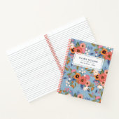 Carnet Pastels & Light Blue Boho Floral Nom du motif (Intérieur)