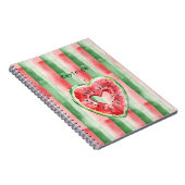 Carnet Pastèque à coeur rouge vert (Côté Droit)