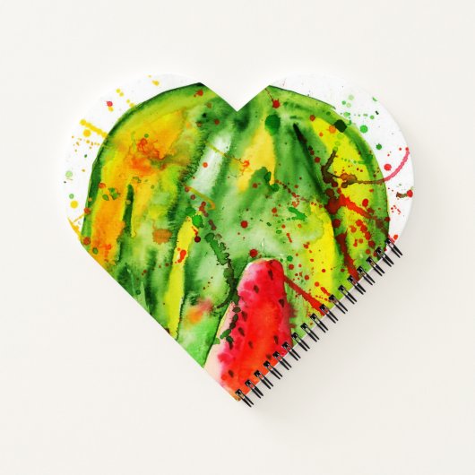 Carnet pastèque Abstraite couleur vive (Dos)