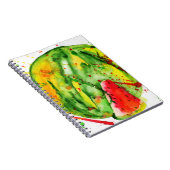 Carnet pastèque Abstraite couleur vive (Côté Droit)