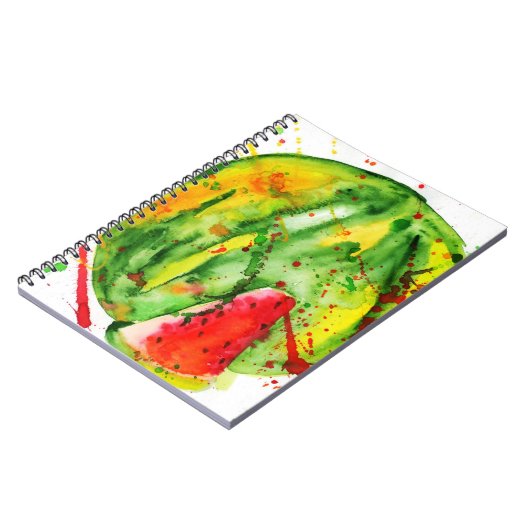Carnet pastèque Abstraite couleur vive (Côté gauche)