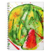 Carnet pastèque Abstraite couleur vive (Devant)
