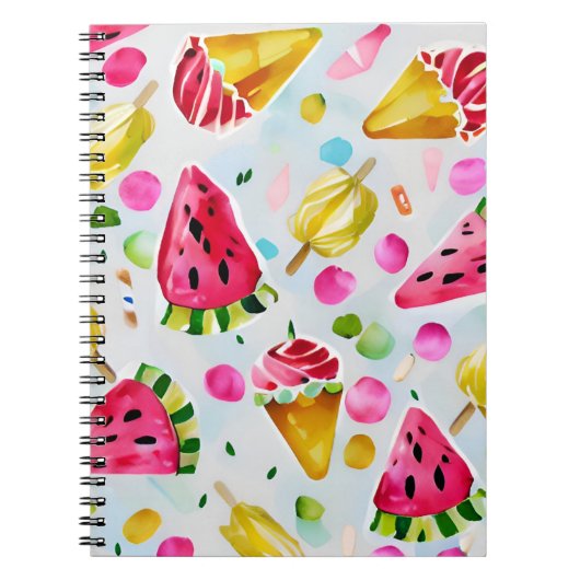 Carnet pastèque de crème glacée Whimsical (Devant)