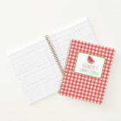 Carnet Pastèque d'été et carreaux rouge gingham (Intérieur)