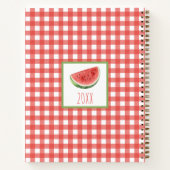 Carnet Pastèque d'été et carreaux rouge gingham (Dos)