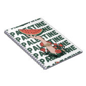 Carnet pastèque, fleurs et palestine Texte Répéter (Côté Droit)