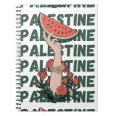 Carnet pastèque, fleurs et palestine Texte Répéter (Devant)
