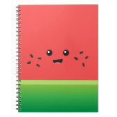 Carnet Pastèque mignonne, heureux et gai (Devant)