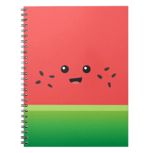 Carnet Pastèque mignonne, heureux et gai