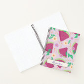 Carnet Pastèque rose illustrée motif dessiné à la main (Intérieur)