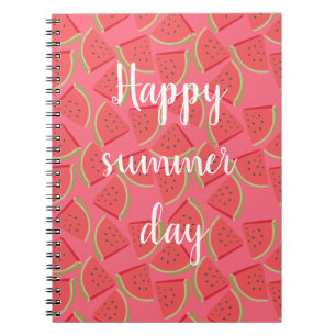 Carnet Pastèque rose moderne, été