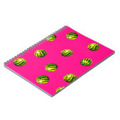 Carnet pastèque rose motif (Côté gauche)