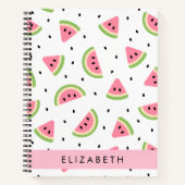Carnet Pastèque Rose, Pâtes De Pâques, Votre Nom (Devant)