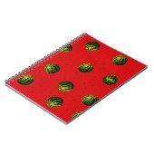 Carnet pastèque rouge et graines (Côté gauche)