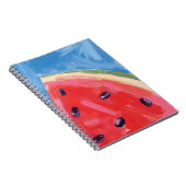 Carnet Pastèque rouge | Peinture de fruits à l'aquarelle (Côté Droit)