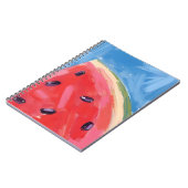 Carnet Pastèque rouge | Peinture de fruits à l'aquarelle (Côté gauche)