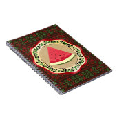 Carnet pastèque sur plaque d'olive avec tatreez palestini (Côté Droit)