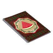Carnet pastèque sur plaque d'olive avec tatreez palestini (Côté Droit)