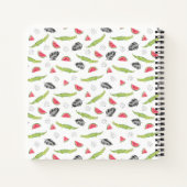 Carnet Pastèque tropicale et Motif de crocodile (Dos)
