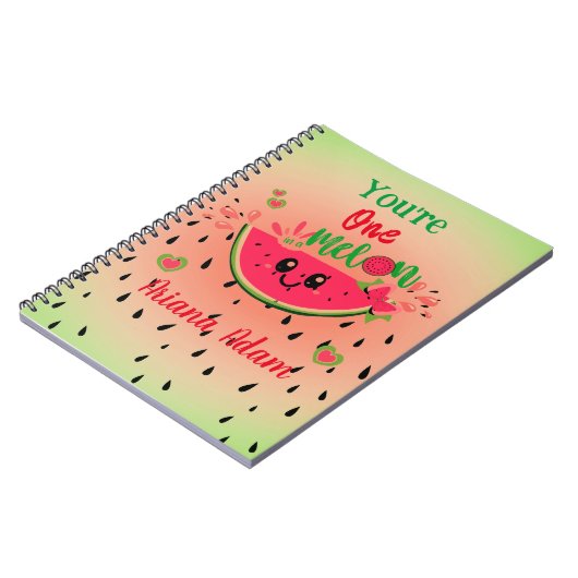 Carnet Pastèque Une Fille Anniversaire Nom (Côté gauche)