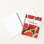 Carnet Pastèque Verte Vector Monogramme Motif sans coutur (Intérieur)