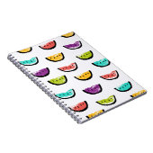 Carnet pastèques lumineuses : motif sans couture colorée. (Côté Droit)