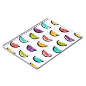 Carnet pastèques lumineuses : motif sans couture colorée. (Côté gauche)