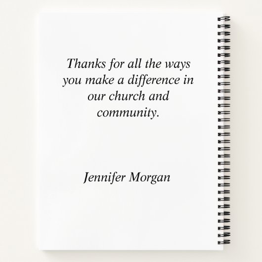 Carnet Pasteur appréciation Merci Cadeau (Dos)