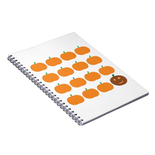 Carnet Patch Citrouille d'Halloween mignon (Côté Droit)