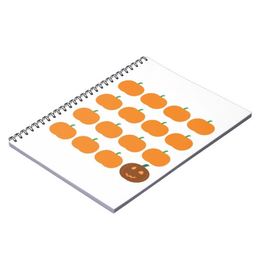 Carnet Patch Citrouille d'Halloween mignon (Côté gauche)