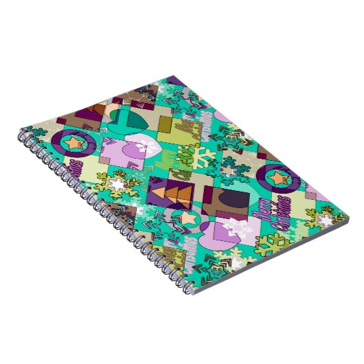 Carnet patchwork Abstrait design de Noël Symbo du Nouvel  (Côté Droit)