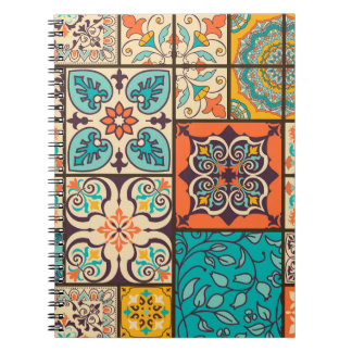 Carnet Patchwork coloré Carrelage de Majolica Islamique