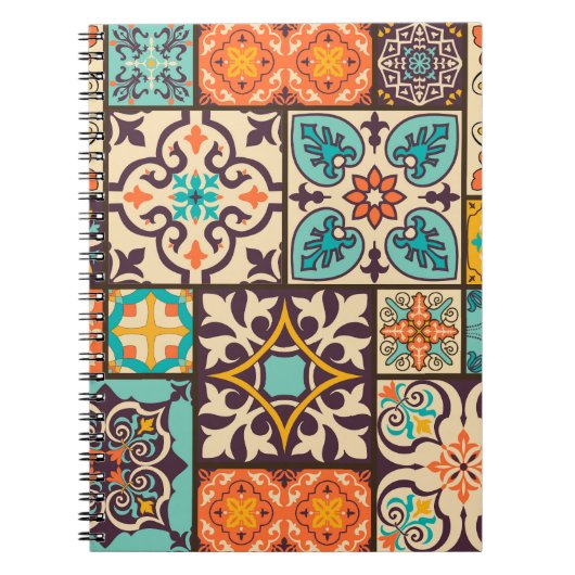 Carnet Patchwork coloré Islam Motifs Carrelage (Devant)
