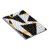 Carnet Patchwork de points minimaux : noir blanc jaune (Côté Droit)
