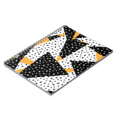 Carnet Patchwork de points minimaux : noir blanc jaune (Côté gauche)