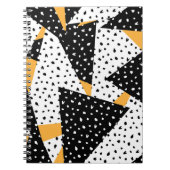 Carnet Patchwork de points minimaux : noir blanc jaune (Devant)