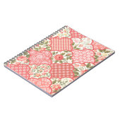 Carnet patchwork floral transparent motif avec roses pa (Côté gauche)