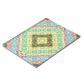 Carnet Patchwork folk décoration rétro jaune brillant (Côté gauche)