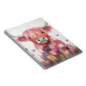 Carnet Patchwork Highland Cow Valentine (Côté Droit)