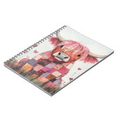 Carnet Patchwork Highland Cow Valentine (Côté gauche)