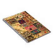 Carnet Patchwork indien : Tissu du marché de Hampi. (Côté Droit)