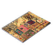 Carnet Patchwork indien : Tissu du marché de Hampi. (Côté gauche)