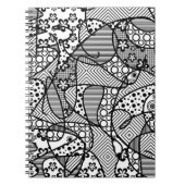 Carnet Patchwork noir et blanc 04 de motif (Devant)