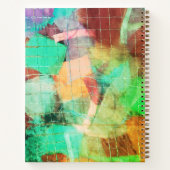 Carnet Patchwork Personnalisé Aspect Boho Rétro Vert Marr (Dos)