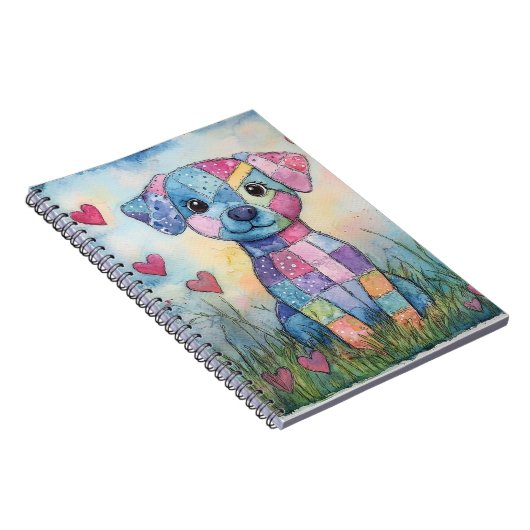 Carnet Patchwork Puppy Valentine (Côté Droit)