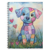 Carnet Patchwork Puppy Valentine (Devant)