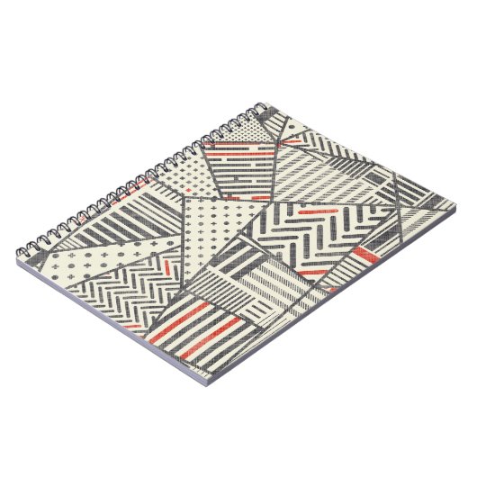 Carnet Patchwork rétro : Conception géométrique Abstraite (Côté gauche)